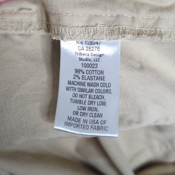 Nili Lotan Shon Pant Sandstone‎ Tan Beige Khaki Barrel Cotton Twill Size 6 - Picture 9 of 12